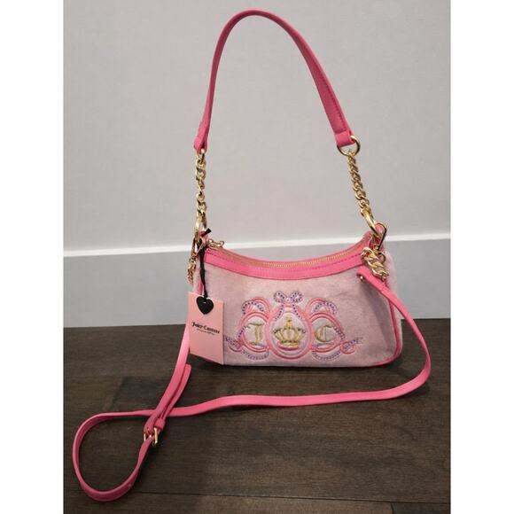 NWT Juicy Couture Lovers Club Pink Diamond Lemonade Shoulder Bag New Cute Bag - Picture 2 of 10
